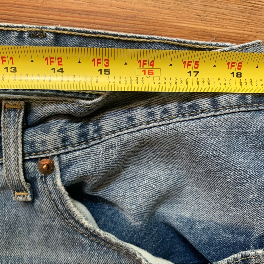 Levis 505 Straight Leg Jeans Wore In Size 38x30 faded - Picture 7 of 12